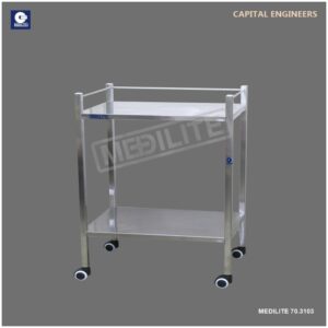 ALL STAINLESS STEEL INSTRUMENT TROLLEY 70.3103 supplier in : Andhra Pradesh, Amaravati, Visakhapatnam, Arunachal Pradesh, Itanagar, vijayawada, Assam, Dispur, guwahati, Silchar, Bihar, Patna, Gaya, Bhagalpur, Chhattisgarh, Raipur, Bilaspur, Bhilai-Durg, Jagdalpur, Goa, Panaji, Mormugao, Bicholim, Canacona, Cuncolim, Gujarat, Gandhinagar, rajkot, surat, ahmedabad, Haryana, gurugram, faridabad, Panipat, Ambala, Yamunanagar, Panchkula, Himachal Pradesh, Shimla, Dharamsala, Mandi, Jharkhand, Jamshedpur, dhanbad, Ranchi, Karnataka, Mysore, Bengaluru, Kerala, Kochi, Thiruvananthapuram, Madhya Pradesh, jabalpur, gwalior, Bhopal, indore, Maharashtra, solapur, navi mumbai, aurangabad, nashik, nagpur, pune, mumbai, Thane, chembur, Manipur, Imphal, Bishnupur, Meghalaya, Shillong, Mizoram, Aizawl, Nagaland, Kohima, Dimapur, Odisha, Bhubaneswar, Punjab, amritsar, ludhaina, Chandigarh, Rajasthan, udaipur, bikaner, jodhpur, Jaipur, Sri Ganganagar, Bharatpur, Bhilwara, kota, Sikkim, Gangtok, Nepal, Butwal, Kathmandu, Tamil Nadu, madurai, coimbatore, chennai, Telangana, Hyderabad, Tripura, Agartala, Uttar Pradesh, gorakhpur, moradabad, bareilly, varanasi, agra, ghaziabad, Lucknow, Uttarakhand, Dehradun, Rudrapur, Rishikesh, Kashipur, Haldwani, West Bengal, howrah, Kolkata, Puducheery, jammu and kashmir, jammu, srinagar, Anantnag, delhi, darya ganj, Dwarka,  Ansari Nagar, Green Park, paschim vihar