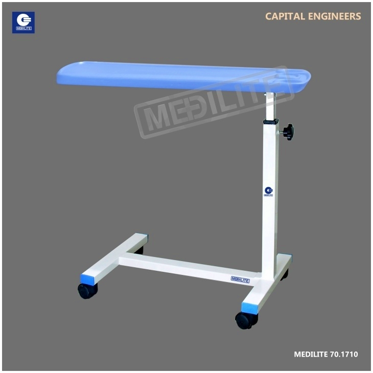 OVER BED TABLE WITH POLY PROPYLENE TOP